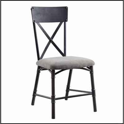 Ensemble de chaises d'appoint élégantes en tissu bicolore et finition perle, idéal pour une assise polyvalente dans n'importe quelle pièce.