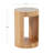 Ayona Beige Capiz And Wood Side Table