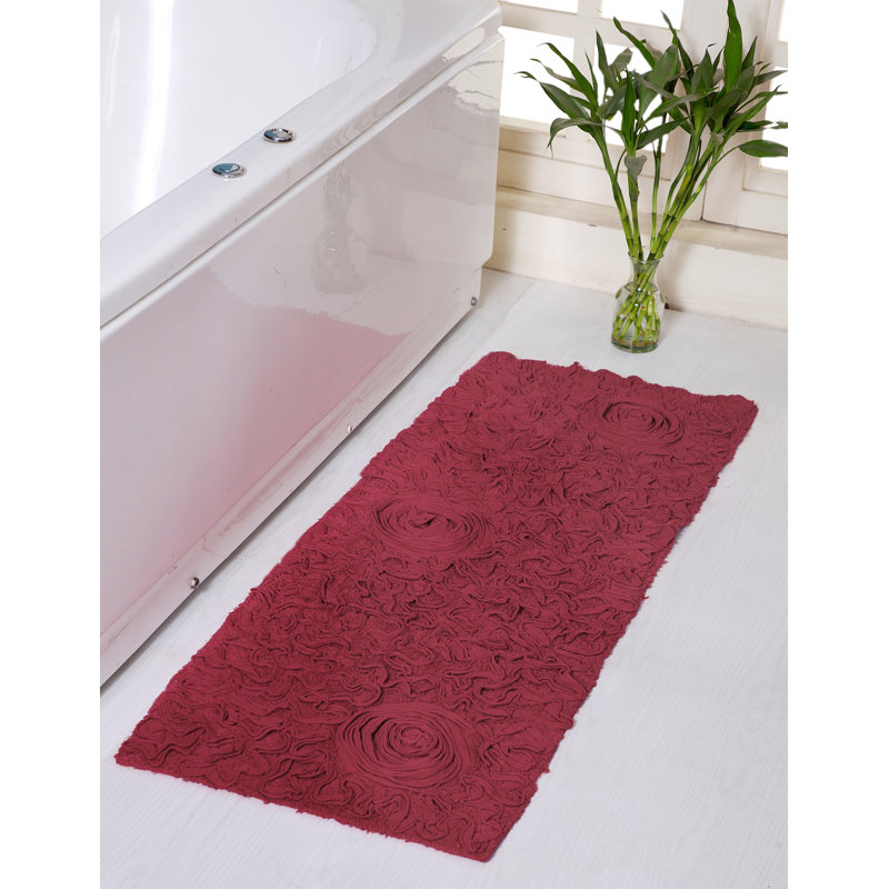 Tapis pour salle de bain Schoenberger, Rouge, L 54 po x l 21 po