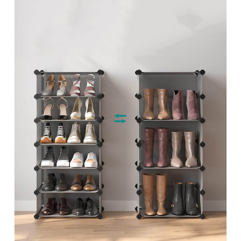 20 Pair Shoe Storage Cabinet, Grey