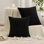 Ensemble de housses de coussin décoratives carrées décoratives de 2 coussins en chenille super doux pour salon, housse de coussin de canapé de chambre à coucher sans insert