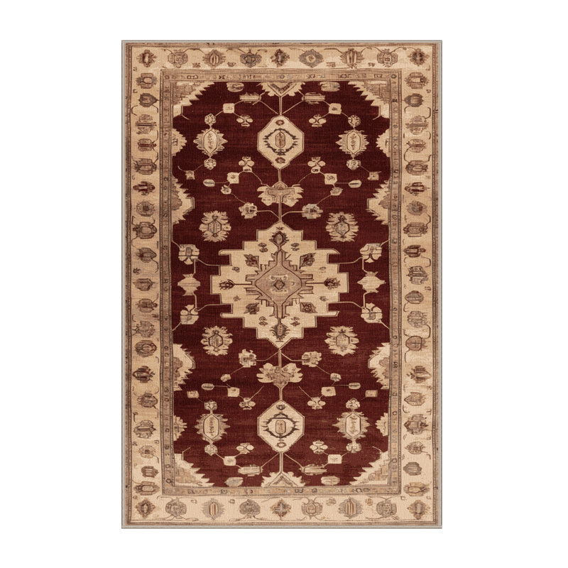 Machine Washable Overdyed Brown Area Rug, Rectangle 2' x 3'