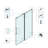 48 In. W X 76 In. H Hinge Frameless Shower Door In Matter Black Finish Clear Glass Soft-Closing Silent Door Bath Panel