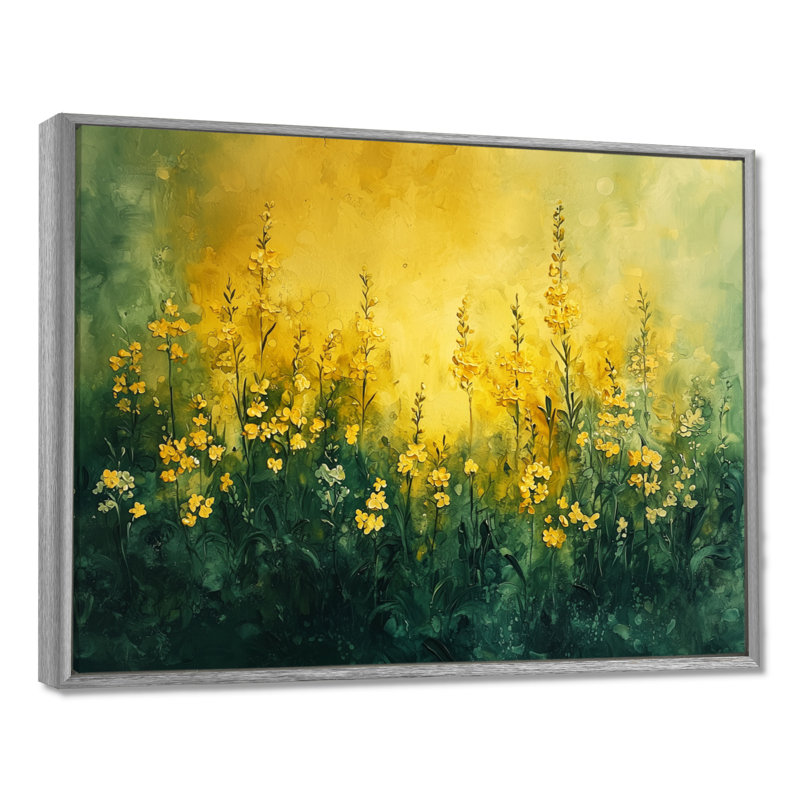 Militello - Floral Wall Art, Silver, 30" H x 40" W, Floater Framed Print