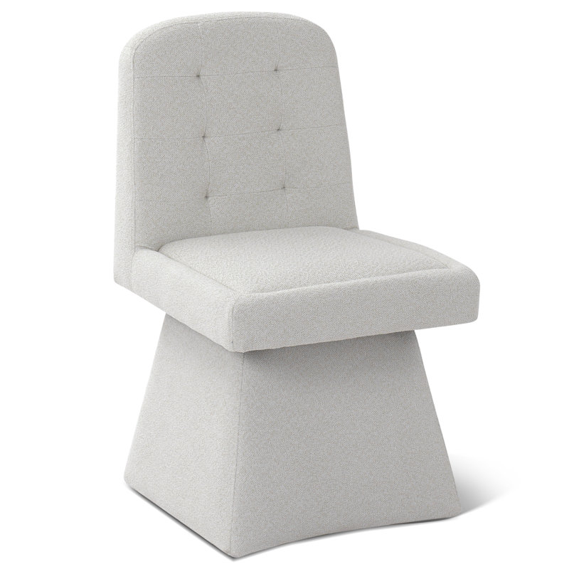 Chaise rembourrée rotative 360 ° Modern, Blanc