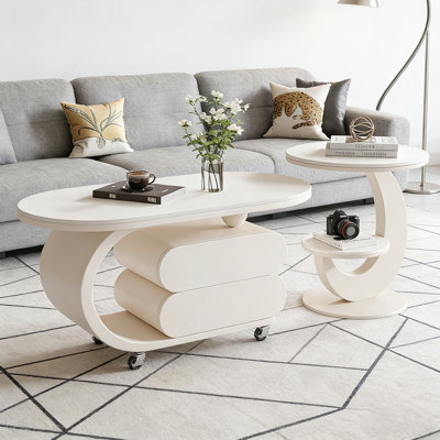 Table basse Rock Slab avec rangement