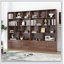 Bibliothèque 70,87 pouces de hauteur avec 10 cubes et 3 portes, organisateur de rangement moderne à 4 niveaux pour salon et bureau