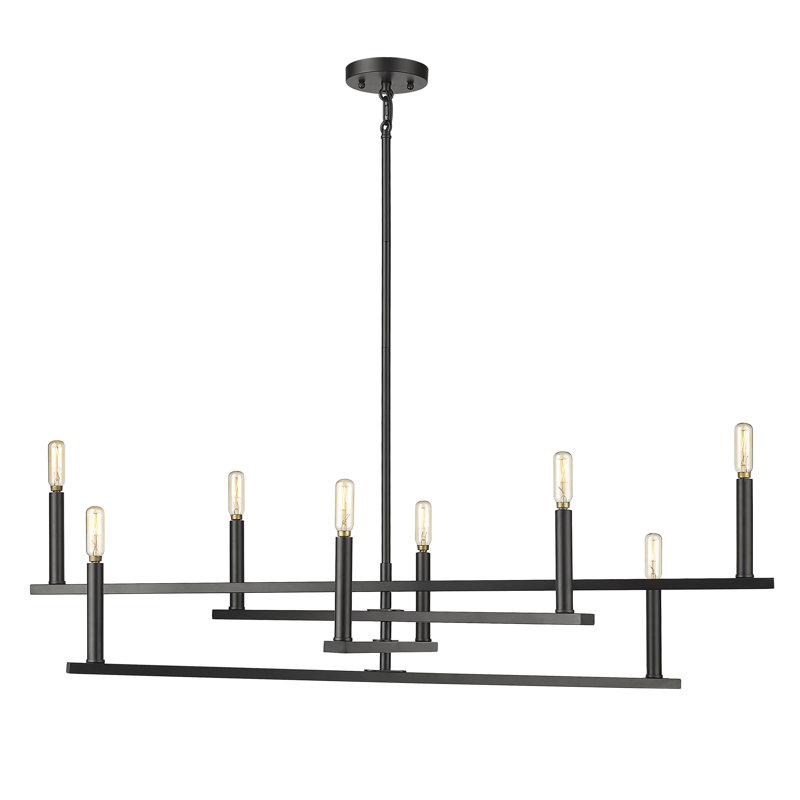 Lustre 8 lumières, Noir