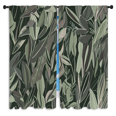 Paire de rideaux obscurcissant en polyester Kushbu