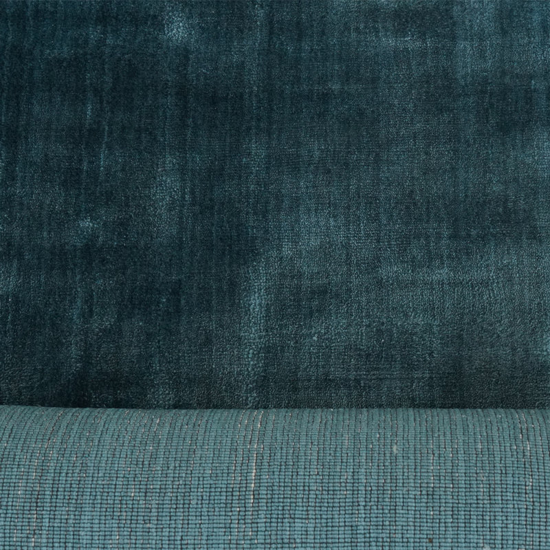 Pallas Hand-loomed 9'10" x 13'1" Area Rug in Petrol, Petrol, Rectangle 9'10" x 13'1"