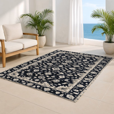 Tapis d'intérieur et d'extérieur gris Persian