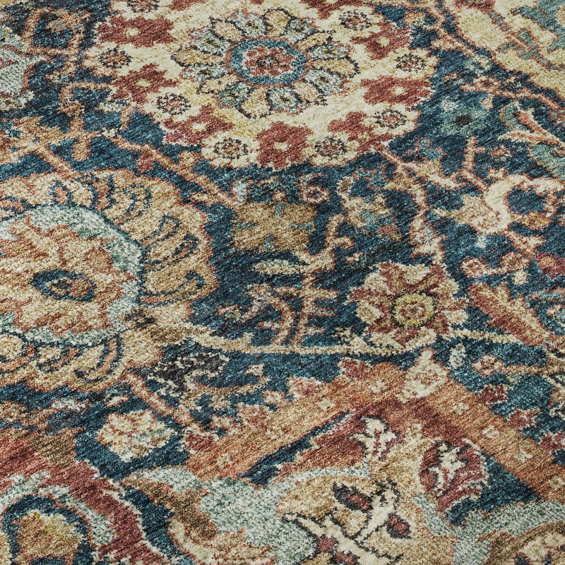 Premium Machine Washable Wayne AMF1101 Damask Rug, Rectangle 2 pi 6 po x 3 pi 10 po