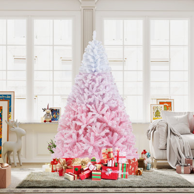  Arbre de Noël artificiel articulé 7 pi avec des branches luxuriantes 7 pi
