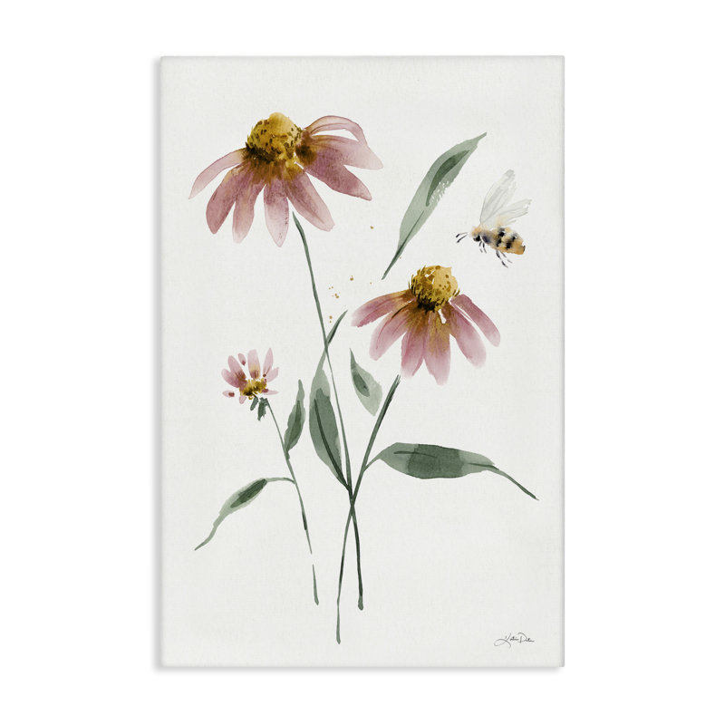 Toile flottante encadrée "Wild Honeybloom Florals" par Katrina Pete, H 24 po x l 16 po