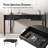 Hoai 60''W Transitional Fluted Simple Assembly Desk with Charging Station and Cable Management-219482682