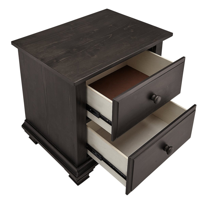 Kenilworth 2 Drawer Nightstand, Black Iron