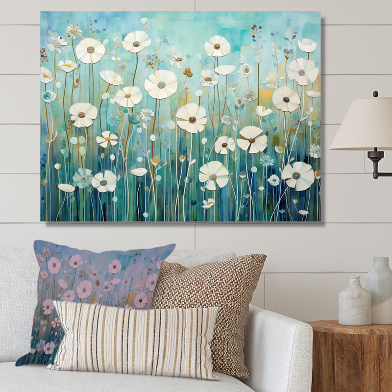 «Refreshing Flower Lagoon», reproduction sur toile, Toile tendue, H 12 po x l 20 po x P 0,5 po