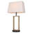 Laqueda 1 Light Table Lamp With Matte Black And Brushed Brown Finish And Natural Cream Shade