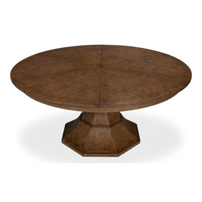 Giselle Extendable Oak Round Solid Wood Dining Table