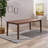 Walnut Dining Table With Flair, Square Legs, Solid Wood + Rustic Elegant Walnut Finish,