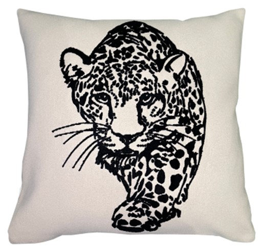 Debord Abstract Black Sqaure Cushion