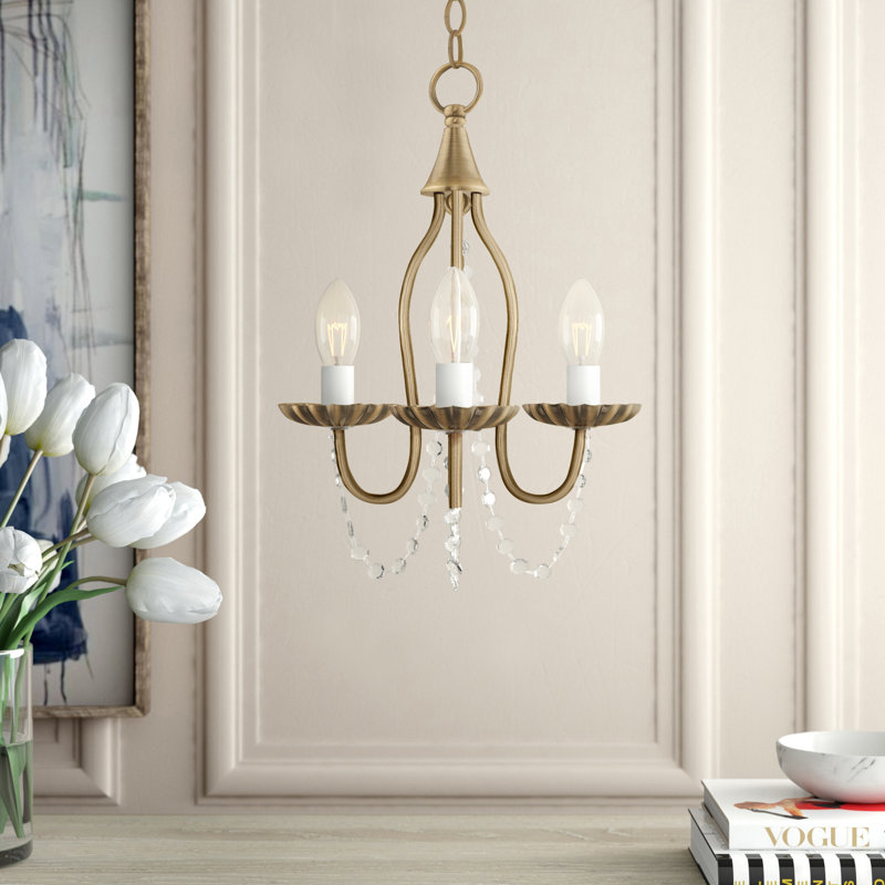 Lustre 3 lumières façon bougie Burvale, Argent argent