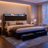  49.2" Tall King Size Bed Frame With 4 Storage Drawers, Velvet Upholstered Platform Bed With Wingback Storage Headboard, Led Lights & Charging Station, No Box Spring Needed, Noise Free, Black-545559624-545559639