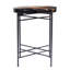 Table d'appoint Classic Classic avec structure en métal - 23,5H x 22D 22W, noir et brun