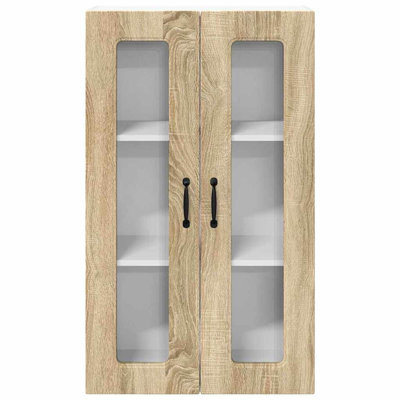 Vidaxl Kitchen Wall Cabinet Brown Oak 60 X 31 X 100 Cm Engineered Wood