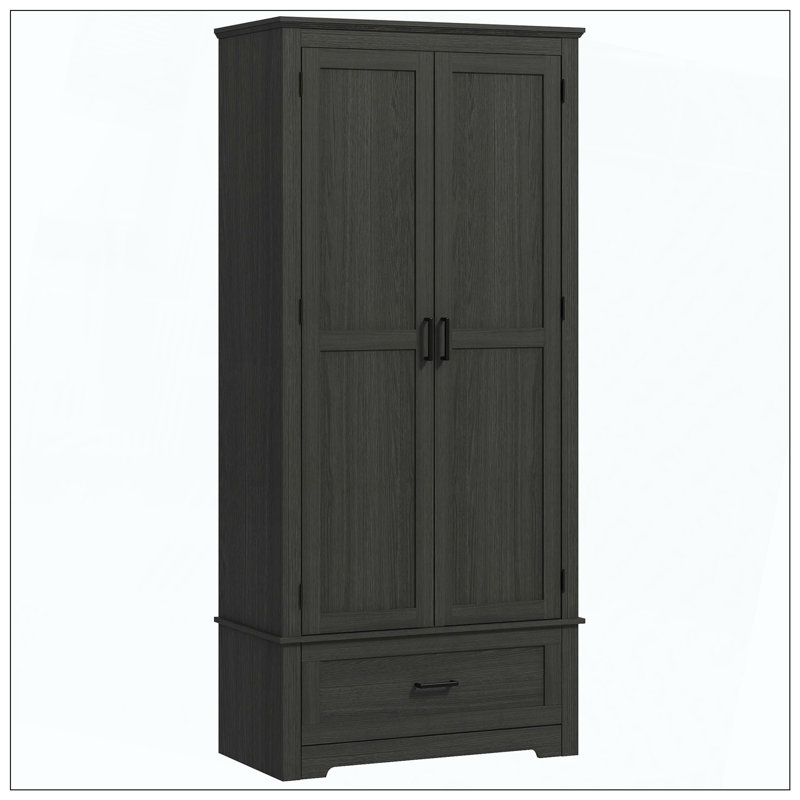 Grande armoire de rangement pour garde-manger, garde-manger autoportant Farmhouse avec 2 portes, tiroir et tablettes réglables pour la salle à manger