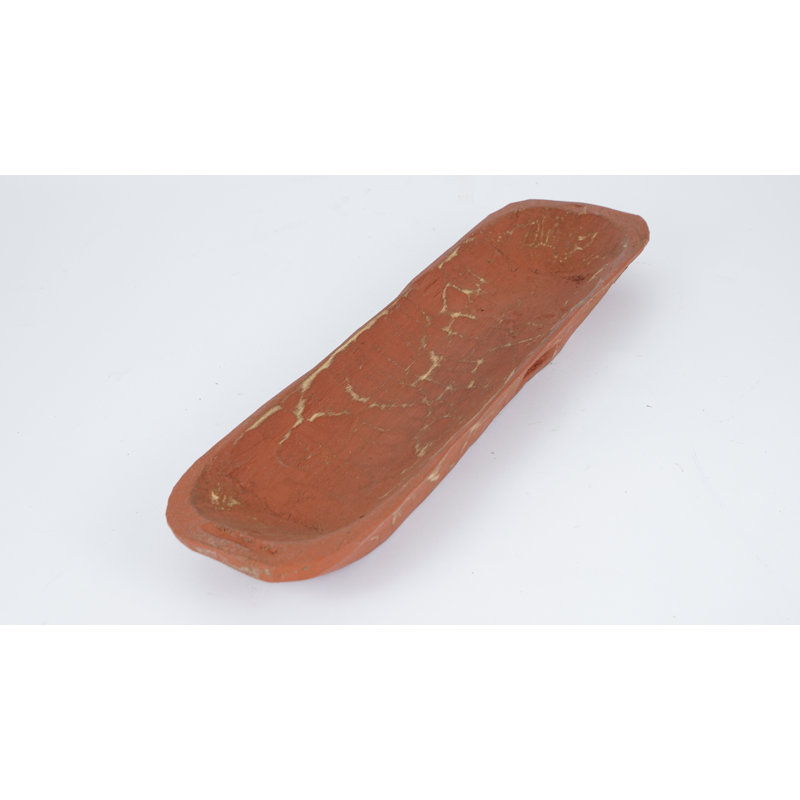 Bol décoratif ovale Adaleine, Rouge épice