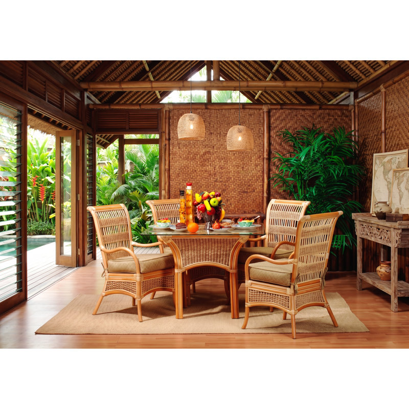 Belden 4 - Person Pedestal Dining Set, Rainforest Mardi