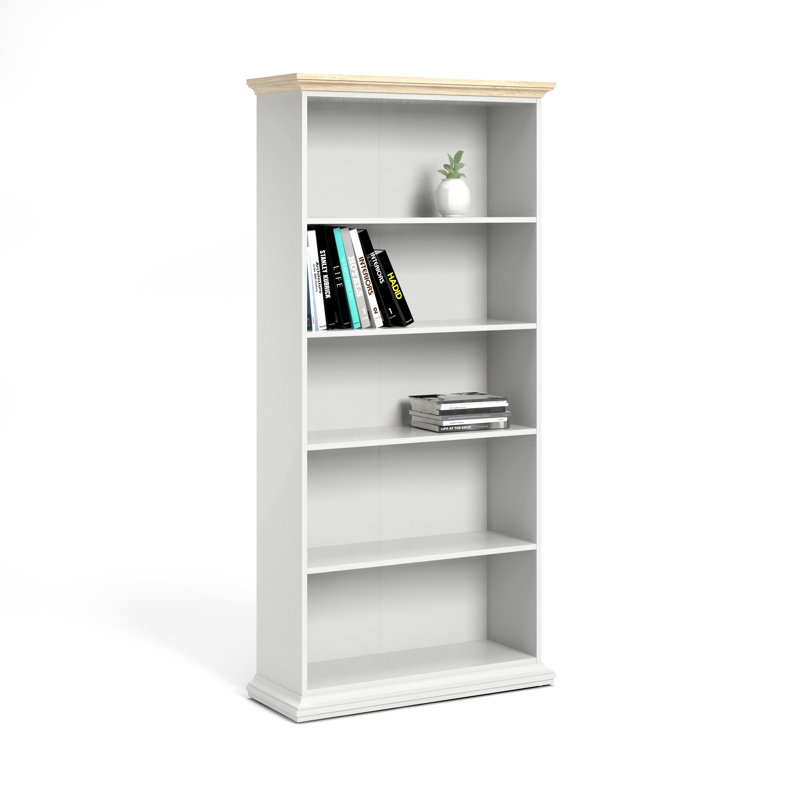 200.76 cm H x 96.2 cm W Standard Bookcase, White
