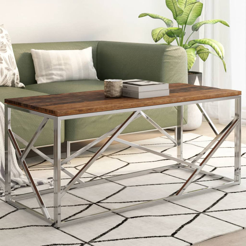 Goggin Four Leg Coffee Table, Silver