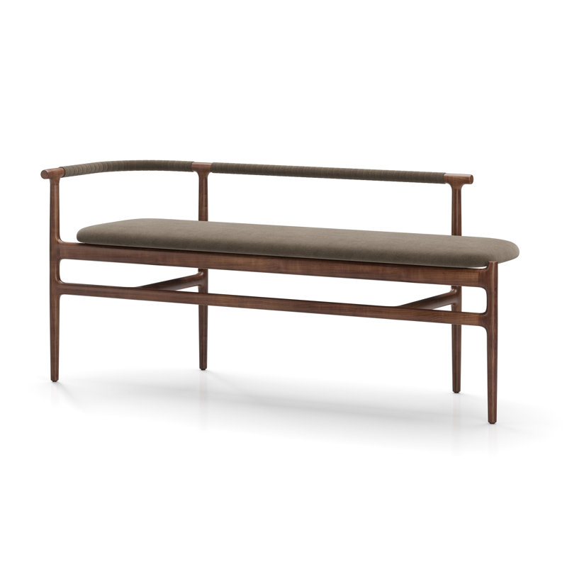 Charlie Upholstered Dining Bench, Natural, Manhattan 804