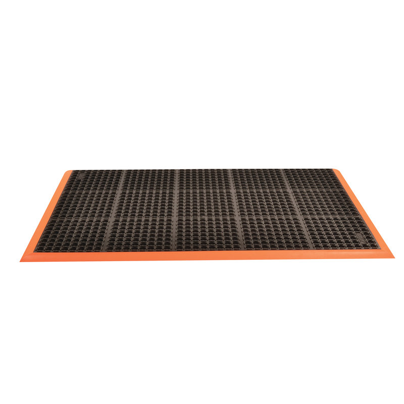 Tapis utilitaire Safety Stance, Orange / Noir, Tapis de couloir 3 pi 2 po x 10 pi 4 po