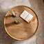 Table basse Table ronde ronde en bois massif avec placage en bois massif et piédestal robuste pour appartement et salon