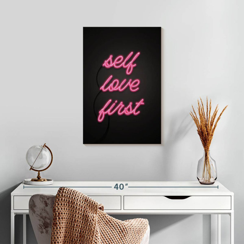 Tergel Neon Self Love First, H 24 po x l 16 po