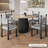 Black Solid back side Chair(Set of 2)