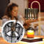 Bougie chauffe-lampe avec minuterie, bougie électrique à intensité réglable à hauteur réglable, cadeaux pour les femmes, lampe de fond en verre avec bougies modernes, noir