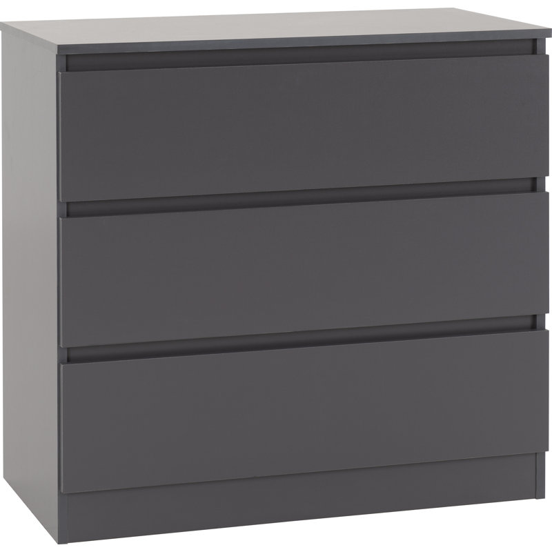 Braunstein 3 Drawer Chest, Grey