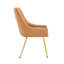 Chaise de salle à manger rembourrée en cuir moderne avec dossier capitonné à losanges - sièges confortables et élégants pour la salle à manger, le bureau et le café (ensemble de 2) (seulement une chaise)-528667145-528667151-528667377