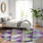 Machine Washable Indoor/Outdoor Cinead ACN1721 Purple Rug-104848244