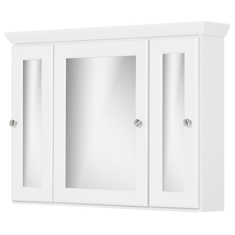 Armoire à pharmacie à fixation murale Simplicity, Blanc satiné, H 27 po x l 36 po x P 6,5 po
