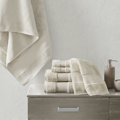 6-piece Turkish Cotton Bath Towel Set – Oversized Low Twist Plush Absorbent Luxury
