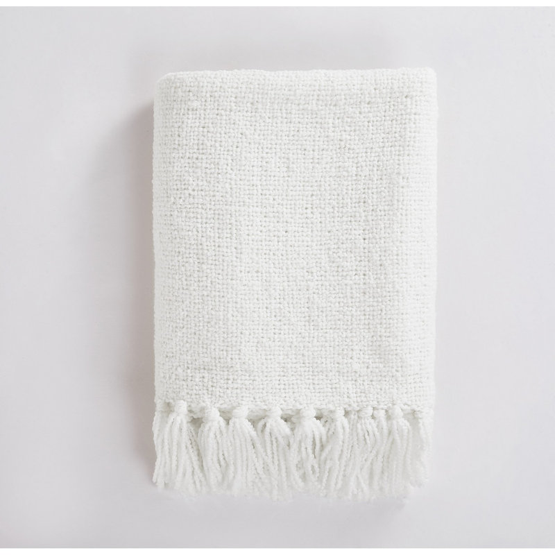 Brooklyn Loom Chunky Boucle 50x70 Throw, White