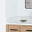 Meuble-lavabo en pierre reconstituée blanc grain Altair