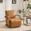 Fauteuil d'appoint pivotant rétro - Confort ergonomique - Parfait pour le salon, le coin lecture, le petit canapé simple pour la chambre à coucher, le bureau et un appartement-1292386471
