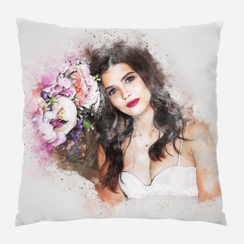 Outdoor Reversible Throw Pillow, Microsuede, Indoor