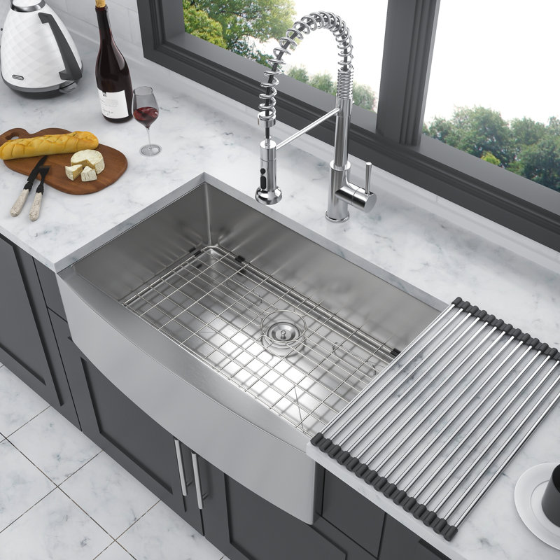 30 Inch Deep Kitchen Sink - Stainless Steel, 16 Gauge, With R10 Rounded Corners And Condensation Coating 30" In Steel 21"X10", Efficient Water Drainage Pad
